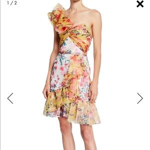 Marchesa short silk chiffon dress